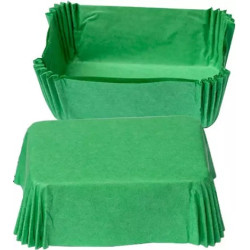 Set di 20 pirottini per mini plum-cake in carta forno antiaderente verde da 8x5xh3,2 cm di Decora
