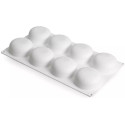 Stone o pietra da 85 Silikomart: stampo in silicone bianco per monoporzione ø6,5xh3 cm