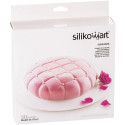 Eleganza Silikomart: stampo in silicone grigio per torta a trapunta tonda di ø22xh6 cm