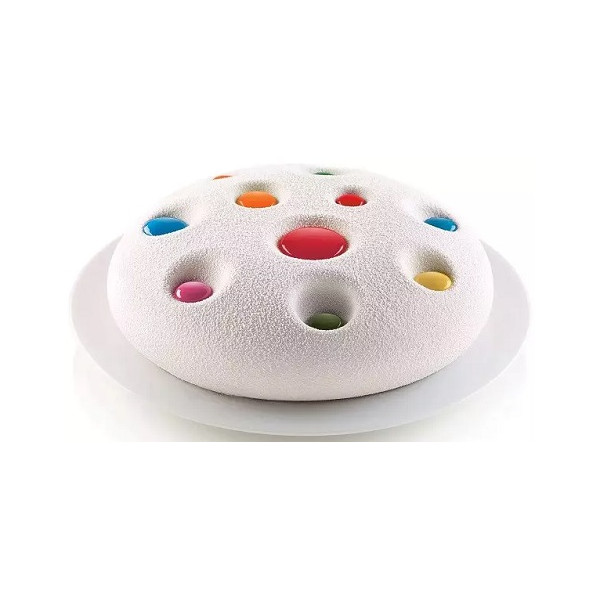 Luna Silikomart: stampo in silicone grigio per torte tonde diametro 22 cm ed altezza 6 cm
