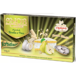 Confetti snob ricotta e pera da 500 g: confetti bianchi Crispo ideali per confettata