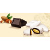 Snob cioccolato fondente Crispo 1 Kg: confetti bianchi con mandorla intera tostata