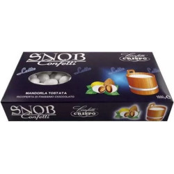 Snob cioccolato al latte Crispo 1 Kg: confetti bianchi alla mandorla