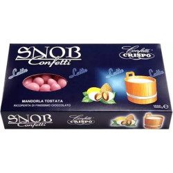 Snob rosa al latte Crispo 1 Kg: confetti rosa alla mandorla e cioccolato al latte