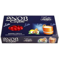Snob rossi al latte Crispo 1 Kg: confetti rossi alla mandorla e cioccolato al latte ideali per laurea