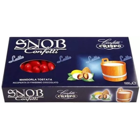 Snob rossi al latte Crispo 1 Kg: confetti rossi alla mandorla e cioccolato al latte ideali per laurea Snob rossi al latte Crispo 1 Kg: confetti rossi alla mandorla e cioccolato al latte ideali per laurea