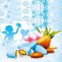 Snob Lieto Evento Nascita Bambino Crispo: confetti celesti incartati singolarmente da 500 g