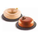 ø165 o ø205 mm Set 10 trays round Silikomart piatti tondi in plastica nera h 7 mm
