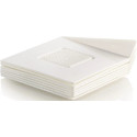 Piattini Quadrati Bianchi in Plastica per Monoporzioni (83x83mm) - Set 100 Pezzi - Silikomart