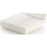Set 100 vassoi quadrati in plastica bianca di lato 83x83xh19 mm, riutilizzabili per monoporzioni da Silikomart Set 100 vassoi quadrati in plastica bianca di lato 83x83xh19 mm, riutilizzabili per monoporzioni da Silikomart