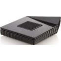 100 Piattini monoporzioni quadrati in plastica nera 83x83 mm Silikomart