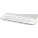 100 Piattini monoporzioni rettangolari in plastica bianca 14x4 cm Silikomart