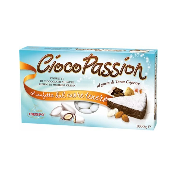 Ciocopassion torta caprese Crispo: confetti bianchi 1 Kg