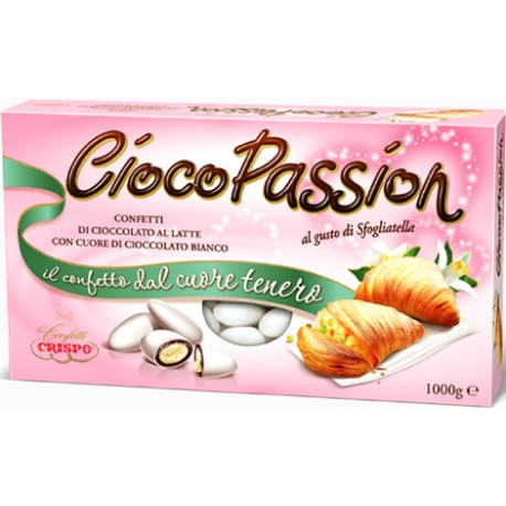 Ciocopassion sfogliatella Crispo: confetti bianchi in confezione da 1 Kg ideali per confettata