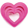 Tagliapasta cuore da Decora: set 4 cutter in plastica da 4x8xh2,2 cm Tagliapasta cuore da Decora: set 4 cutter in plastica da 4x8xh2,2 cm