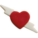 Tagliapasta in plastica cuore con freccia da Decora