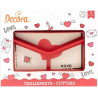 Tagliapasta dolci messaggi Decora: taglia biscotti in plastica busta per lettere 11,2x6xh2,2 cm Tagliapasta dolci messaggi Decora: taglia biscotti in plastica busta per lettere 11,2x6xh2,2 cm