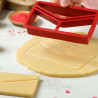 Tagliapasta dolci messaggi Decora: taglia biscotti in plastica busta per lettere 11,2x6xh2,2 cm