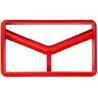 Tagliapasta dolci messaggi Decora: taglia biscotti in plastica busta per lettere 11,2x6xh2,2 cm