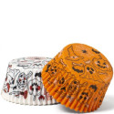 Pirottini zucca e fantasma Decora 36 pirottini muffin in carta decoro Pumpkin e Ghost ø5xh3,2 cm