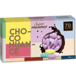 Choco Nuance Lilla Maxtris: confetti cioccolato fondente al 70% color nuance lilla da 1 Kg