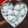 Cuoricini mignon bianchi Crispo: confetti bianchi a forma di piccoli cuori al cioccolato fondente 1Kg