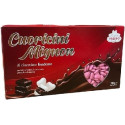 Cuoricini mignon rosa Crispo 1 Kg: confetti rosa a forma di piccoli cuori di cioccolato fondente