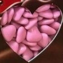 Cuoricini mignon rosa Crispo 1 Kg confetti rosa a forma piccoli cuori di cioccolato fondente