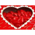 Amorini rosso Crispo 1 Kg: confetti rossi a forma di cuori di cioccolato fondente
