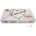 Confetti cuore Amorini bianchi 1Kg: un cuore di cioccolato fondente, confettato bianco da Crispo