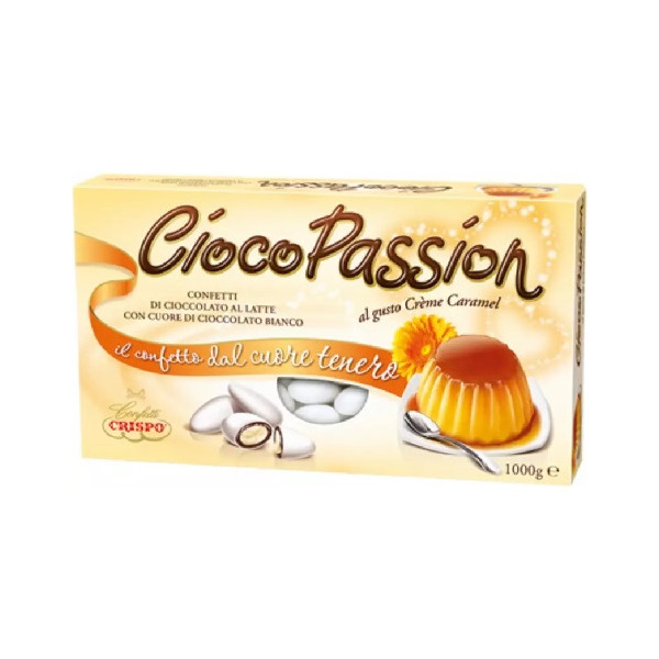 Ciocopassion creme caramel Crispo: confetti bianchi ideali per confettata da 1 Kg