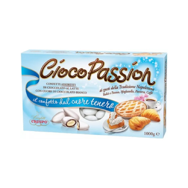 Ciocopassion tradizione napoletana Crispo: 1 Kg confetti bianchi ideali per confettata