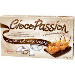 Ciocopassion caramello e pere Crispo: 1 Kg di confetti bianchi ideali per confettata