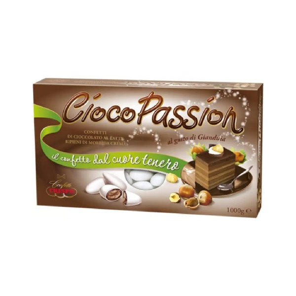 Ciocopassion gianduia Crispo: 1 Kg di confetti bianchi ideali per confettata gustosa