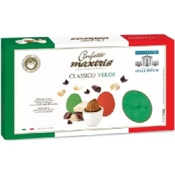 Maxtris classico verde: 1 Kg di confetti verdi ideali per confettata