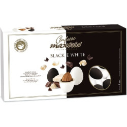 Maxtris classico black & white: 1 Kg di confetti bianchi e neri ideali per confettata