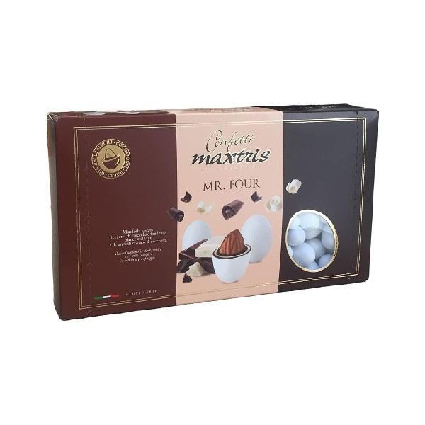 Maxtris Mr Four: 1 Kg di confetti bianchi ideali per confettata