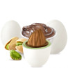 Maxtris pistacchio e gianduia: 1 Kg di confetti bianchi ideali per confettata Maxtris pistacchio e gianduia: 1 Kg di confetti bianchi ideali per confettata