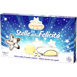 Stelle della Felicità Bianche Perlate Crispo: 500 g di confetti bianchi ideali per confettata