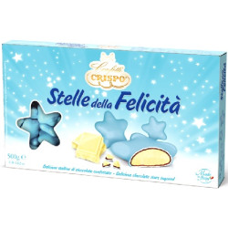 Stelle della Felicità Azzurre Perlate Crispo: 500 g di confetti azzurri ideali per confettata