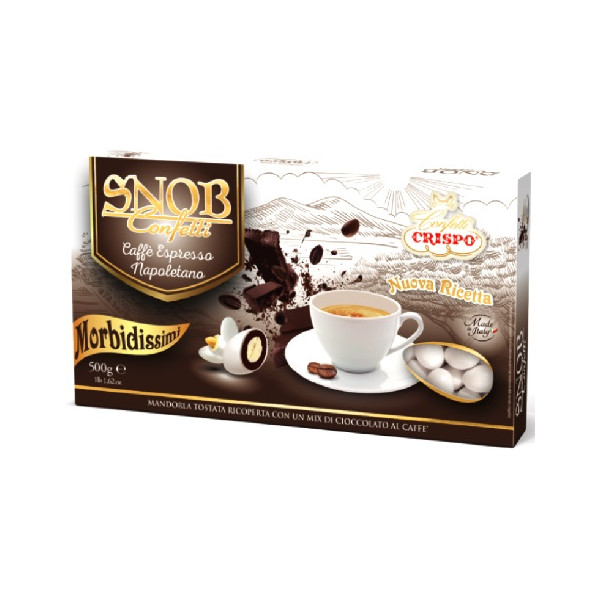 Snob Caffè Espresso Napoletano Crispo; 500 g di confetti bianchi ideali per confettata