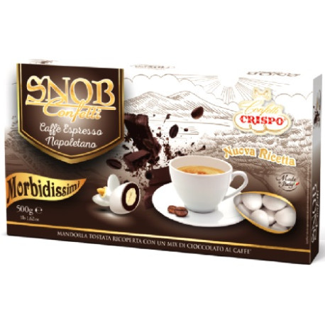 Snob Caffè Espresso Napoletano Crispo; 500 g di confetti bianchi ideali per confettata