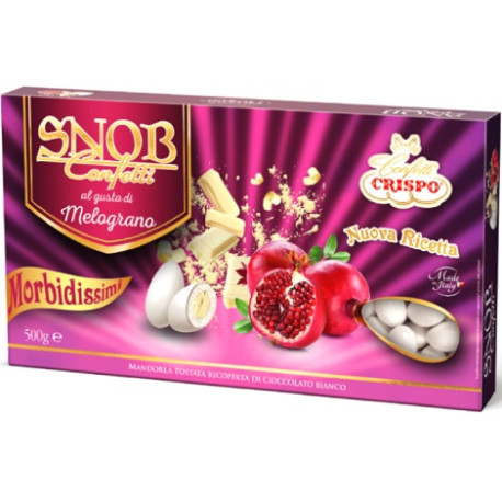 Snob al Melograno Crispo: 500 g di confetti bianchi ideali per confettata Snob al Melograno Crispo: 500 g di confetti bianchi ideali per confettata