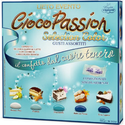 Ciocopassion Lieto Evento Selection Color celeste Crispo: 500 g di confetti celesti sfumati