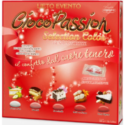 Ciocopassion Lieto Evento Selection Color rosso Crispo: 500 g di confetti rossi sfumati