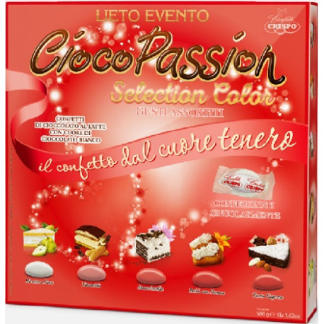 Ciocopassion Lieto Evento Selection Color rosso Crispo: 500 g di confetti rossi sfumati Ciocopassion Lieto Evento Selection Color rosso Crispo: 500 g di confetti rossi sfumati