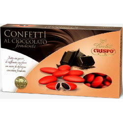 Confetti rossi Crispo al cioccolato fondente: 1 kg di confetti speciali per laurea