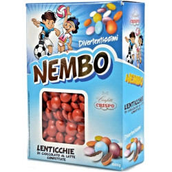 Nembo rosso lenticchie di cioccolato al latte confetti rossi Crispo 1 kg
