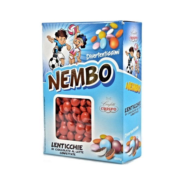 Nembo rosso lenticchie di cioccolato al latte confetti rossi Crispo 1 kg