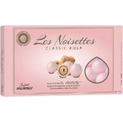 Le Noisettes Rosa Maxtris: 1 Kg di confetti tondi rosa alla nocciola ideali per confettata